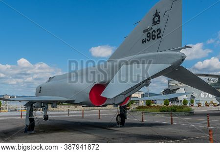 Seosan, South Korea; September 13, 2020: For Editorial Use Only. Aft View Of F-4 Phantom Fighter Jet