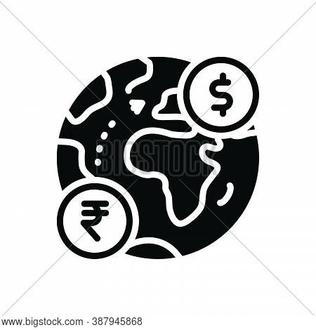 Black Solid Icon For Foreign Foreign-country International External Outside Abroad Overseas Exotic
