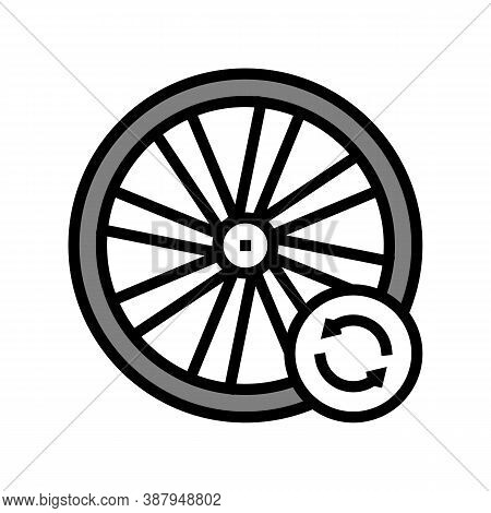 Bicycle Wheel Alignment Color Icon Vector. Bicycle Wheel Alignment Sign. Isolated Symbol Illustratio