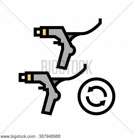 Brake Levers Replacement Color Icon Vector. Brake Levers Replacement Sign. Isolated Symbol Illustrat