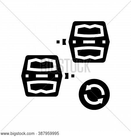 Pedals Replacement Glyph Icon Vector. Pedals Replacement Sign. Isolated Contour Symbol Black Illustr
