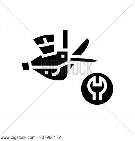 Shifters Repair Glyph Icon Vector. Shifters Repair Sign. Isolated Contour Symbol Black Illustration