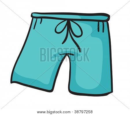ภาพประกอบของ pant สีน้ำเงินบนพื้นหลังสีขาว