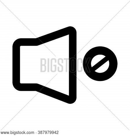 Speaker Icon Illustration. Decrease, Increase Sound Wolume Symbol. Mute Concept.