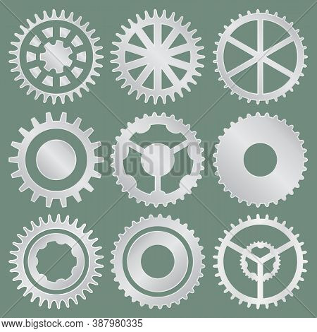 Vector Collection Of Aluminum Gear Wheels