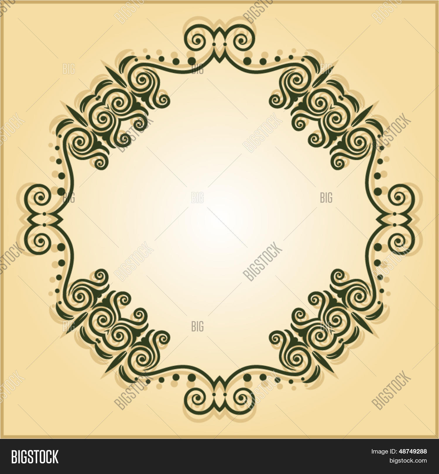 Vintage Frame Border Vector & Photo (Free Trial) | Bigstock