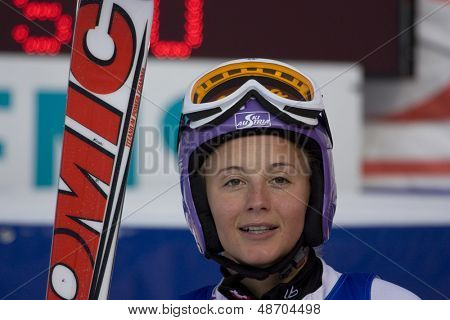 SOELDEN, AUSTRIA -OCT 25: Michaela KIRCHGASSER AUT w wyścigu slalom gigant kobiet w