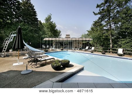 Slide And Pool House