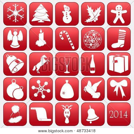 Samling af vektor Christmas ikoner