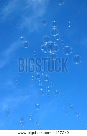 Cerulean blå bobler baggrund baggrund