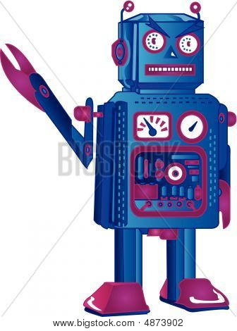 Retro robot Mad