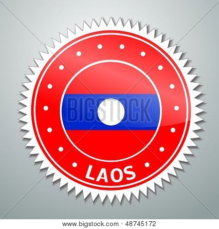 Флаг Лаоса этикетка