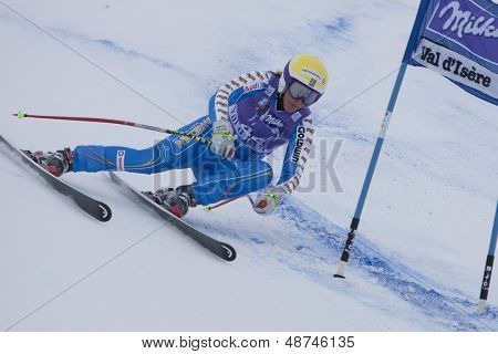 VAL D'ISERE FRANKRIG. 19-12-2010. Kajsa Kling (SWE) under afsnittet Super storslalom for kvinder