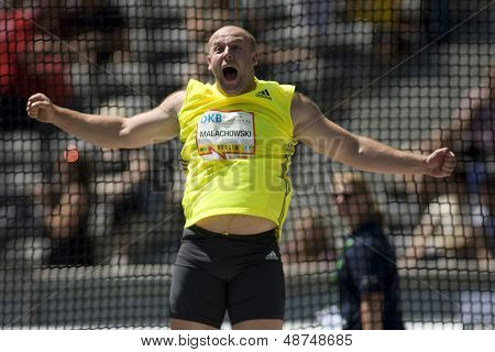 14 Červen 2009; Berlín Německo. Piotr MALACHOWSKI (POL) v hodu na DKB ISTAF 68 v
