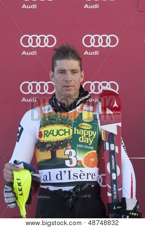 วิ D'ISERE ฝรั่งเศส 12-12-2010. Benny Raich (AUT) 2 ที่พิธีงานนำเสนอของ sk อัลไพน์