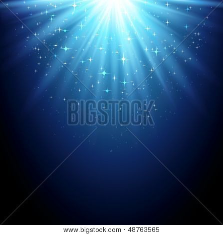 Abstract  magic light backgroud with star