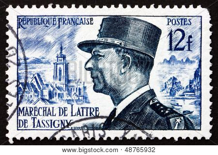 Postage Stamp France 1954 Jean De Lattre De Tassigny, Marshal