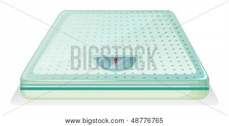 Illustration of a weighing scale on a white background