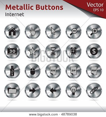 Metallic Buttons - Internet