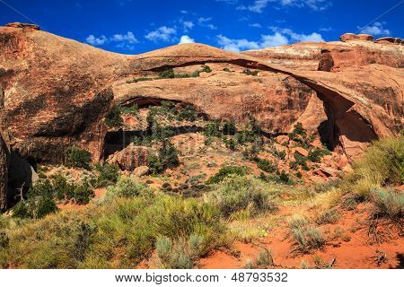 Krajina Arch Rock Canyon Devils Garden národním parku Arches Moáb Utah