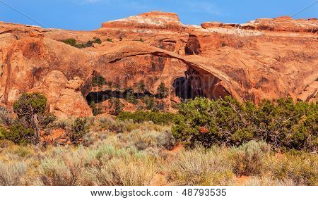 Krajina Arch Rock Canyon Devils Garden národním parku Arches Moáb Utah