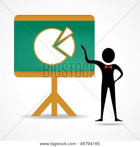 man with business chart