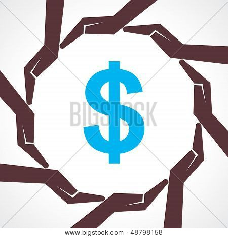 Save money concept (Dollar symbol)