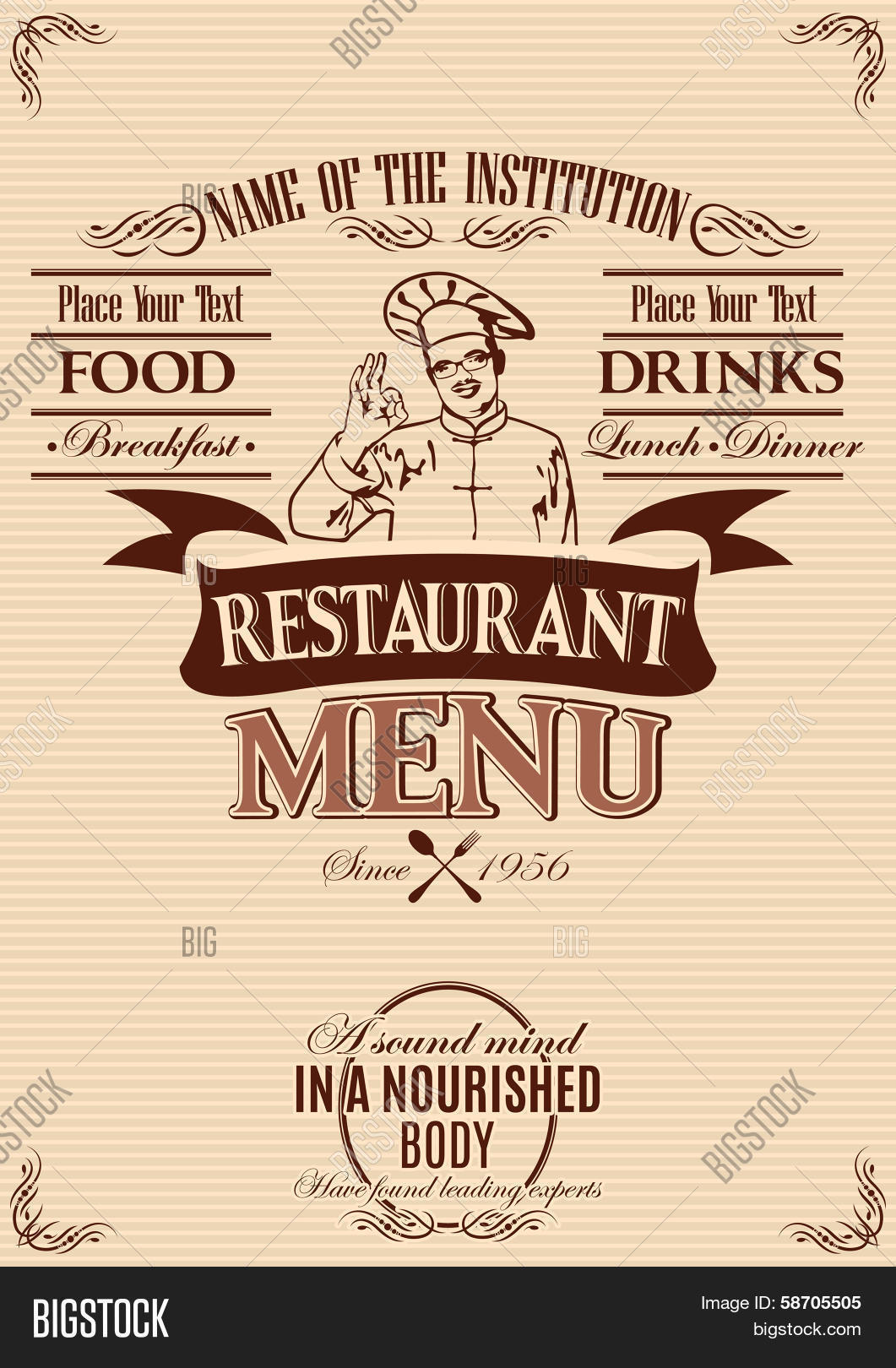 Template Cover Menu Vector &amp; Photo (Free Trial) | Bigstock