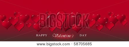 Illustration Of Hearts For A Valentine's Day