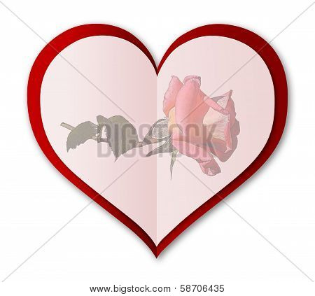 Love Letter With Picture Of Rose