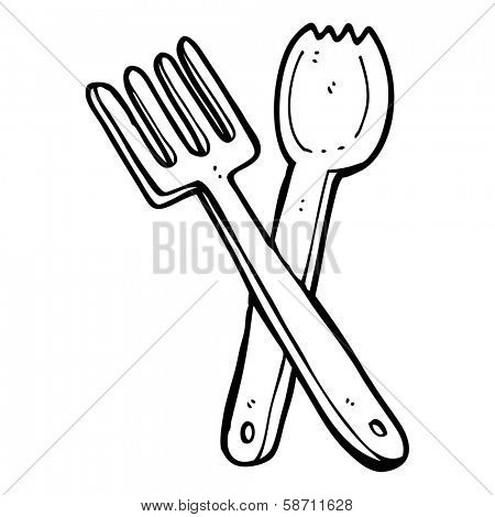 cartoon cutlery