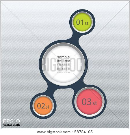 Metaball infographic elements in flat design