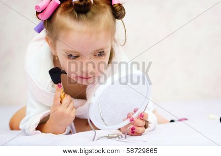 Kid Painting Lips