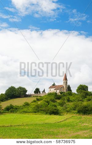 Little church in French landscape