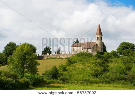 Little church in French landscape