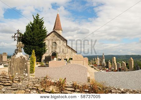 Little church in French landscape