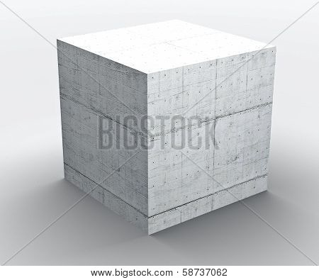 concret  geometric shapes cube