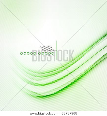 Vector green shadow wave abstract background