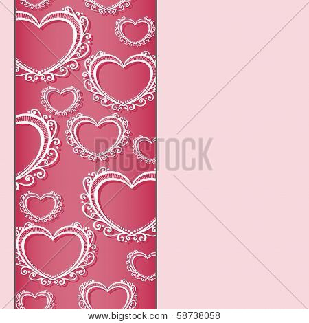 Vintage Card with Heart.
