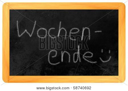 Wochenende On A Blackboard
