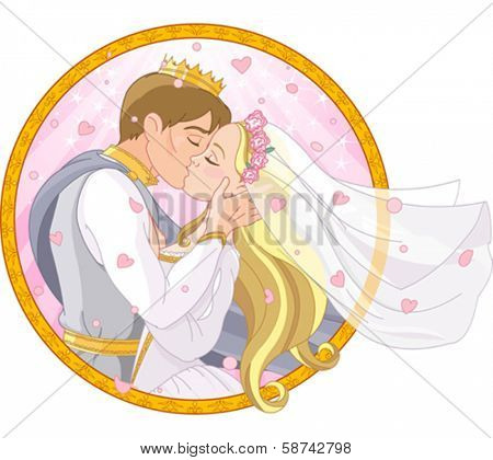 Romantic wedding of royal couple