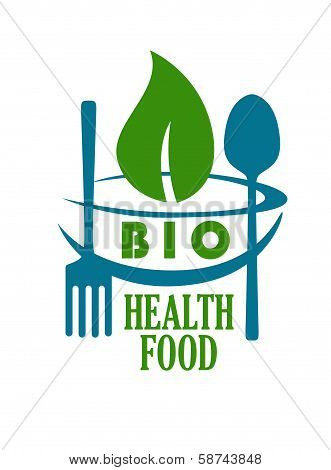Bio health food icon