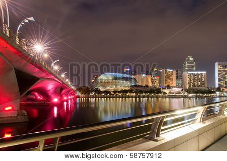 Night Quay In Singapore