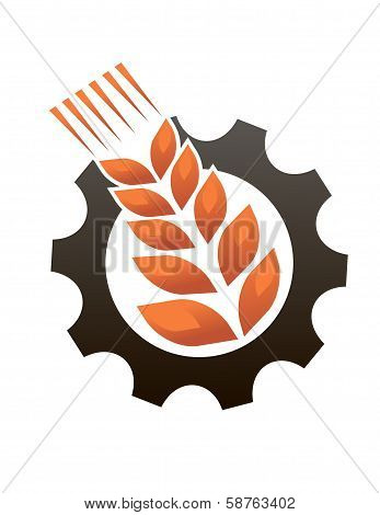 Emblem representing industry and agriculture