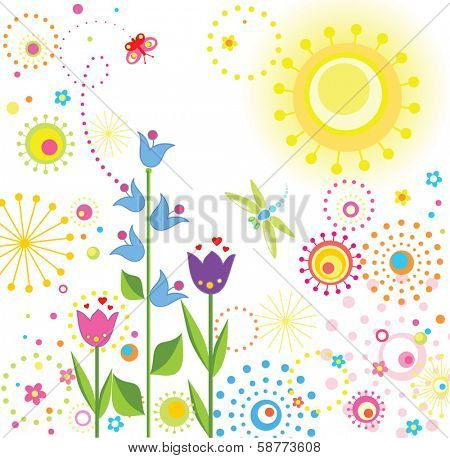 Abstract greeting postcard