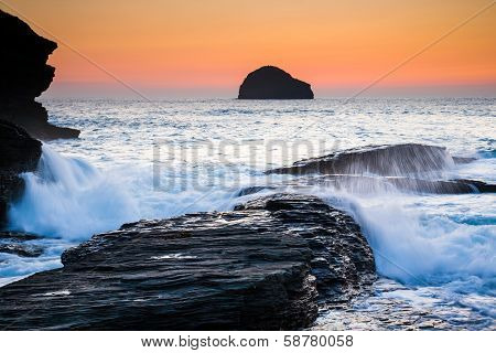 Trebarwith Strand Cornwall England