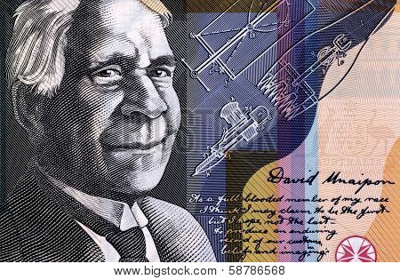 AUSTRALIA - CIRCA 2009: David Unaipon (1872-1967) on 50 Dollars 2009 from Australia. Indigenous Australian whose helped to break many Indigenous Australian stereotypes.