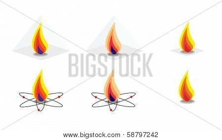 Vector Energy Fire Flames Symbols