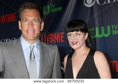 LOS ANGELES - JUL 17:  Michael Weatherly, Pauley Perrette at the CBS TCA July 2014 Party at the Pacific Design Center on July 17, 2014 in West Hollywood, CA
