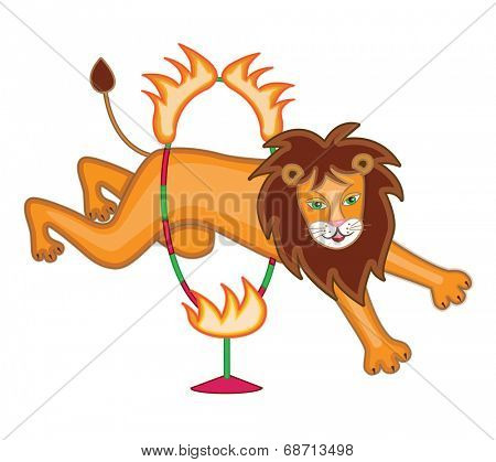 circus lion (vector illustration)